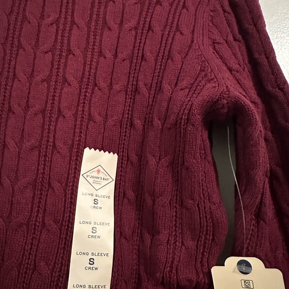 St. John's Bay Womens Crew Neck Long Sleeve Cable Knit Pullover Sweater. - Picture 4 of 4